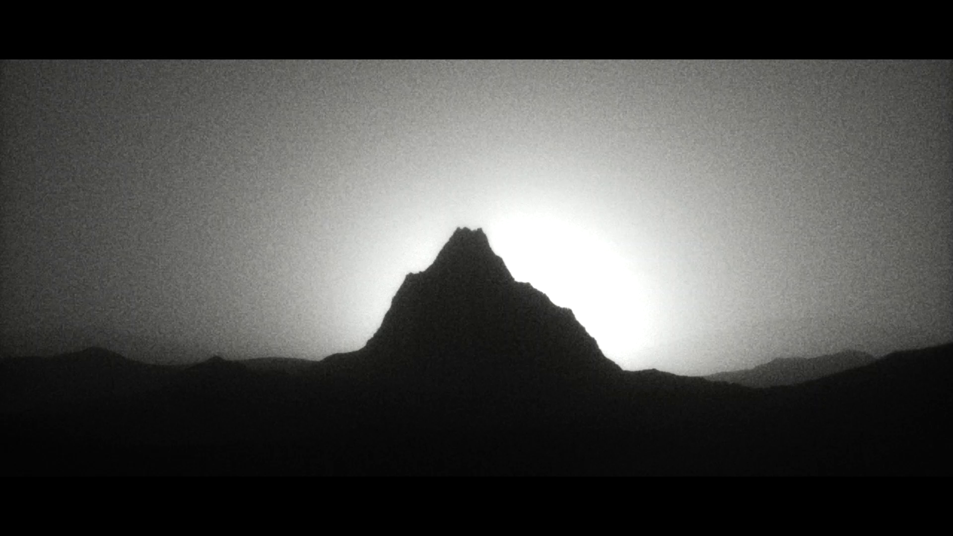 A mountain against the light