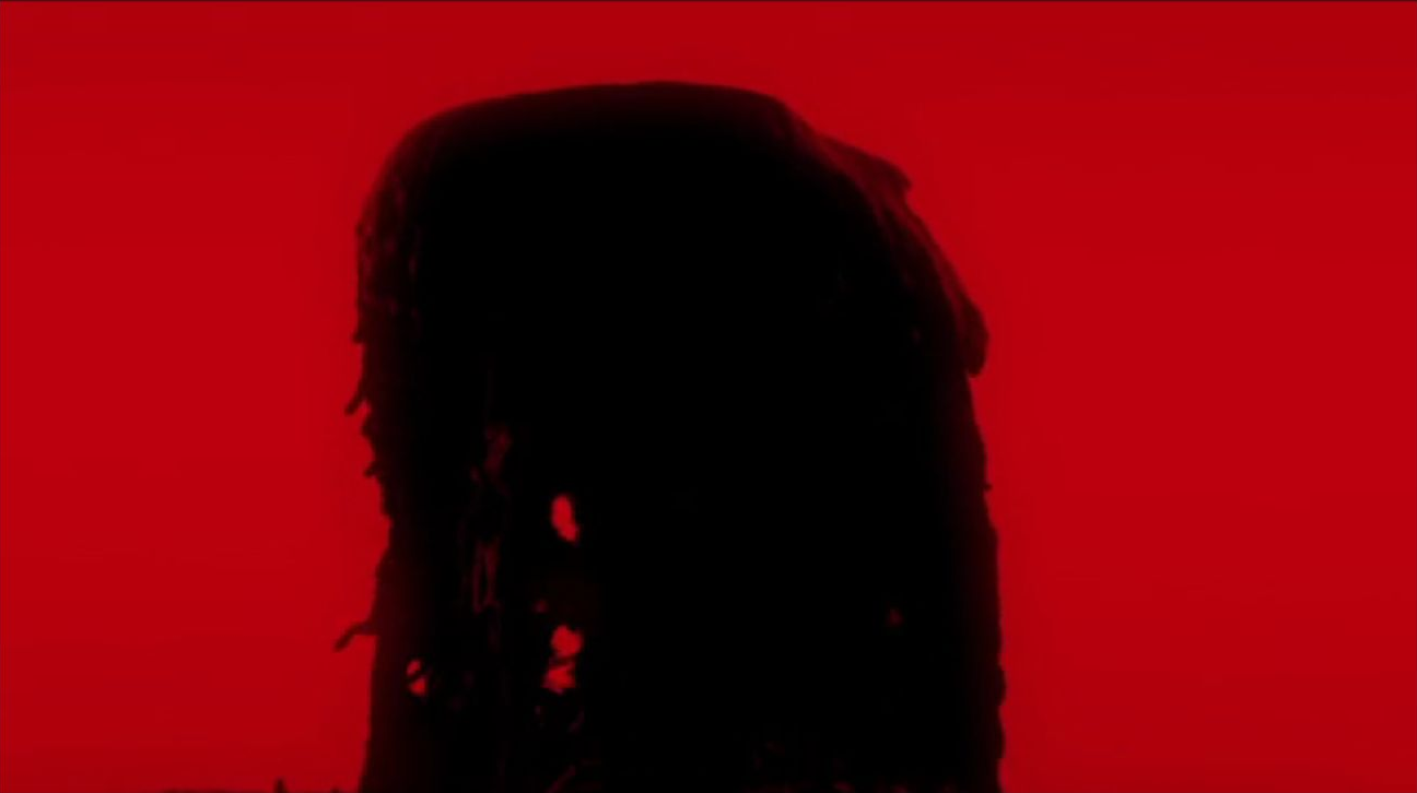 A double portrait in red