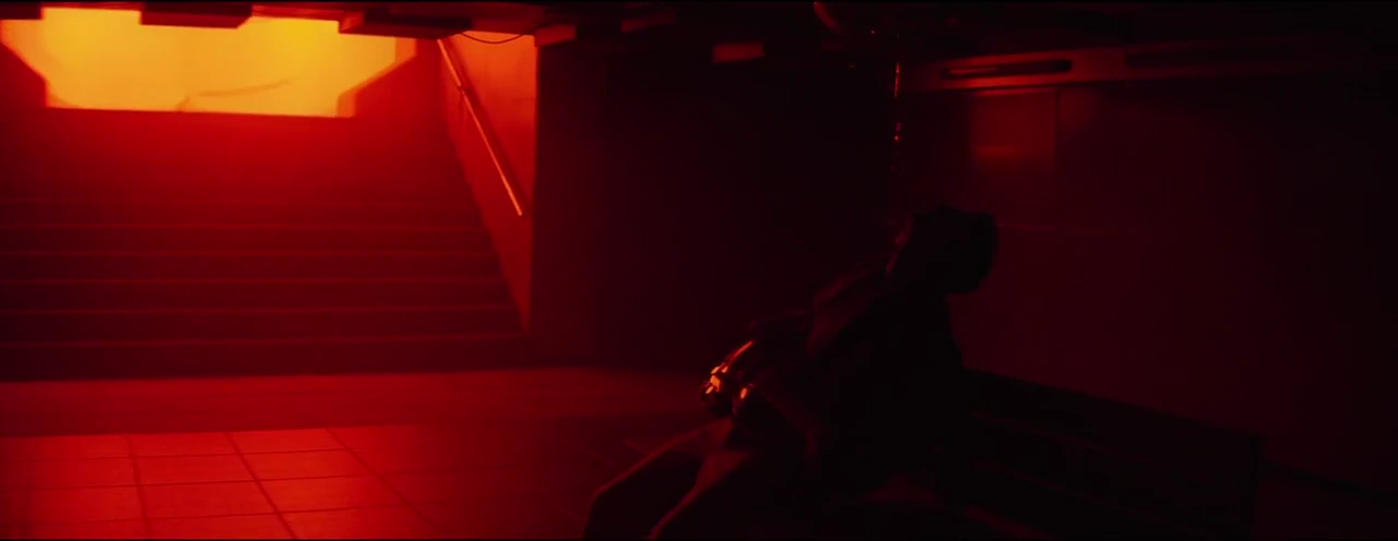 SOAKING IN DIVINE — Red light and silhouette