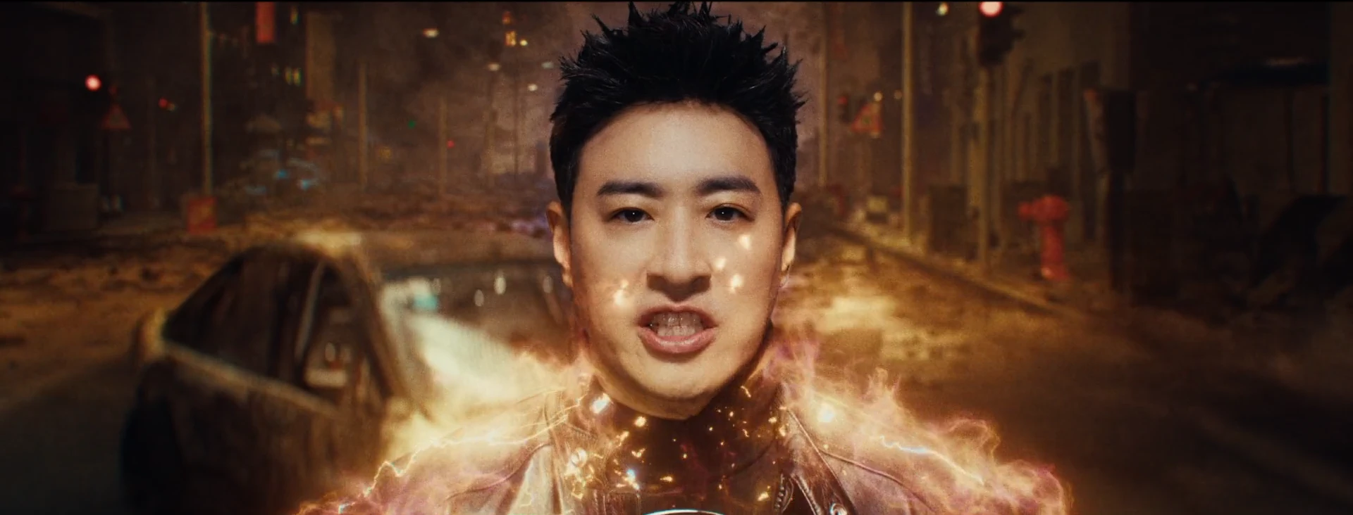 A portrait charged with gold