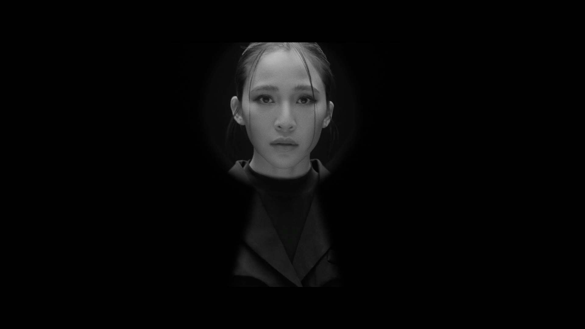 you are a liar — Monochrome portrait framed by darkness