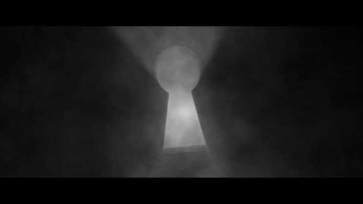 you are a liar — Light through a keyhole-shaped opening